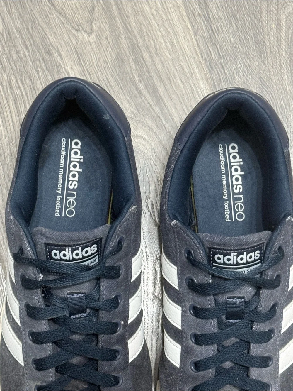 adidas Neo Cloudfoam Navy Suede Sneakers men’s size 10.5